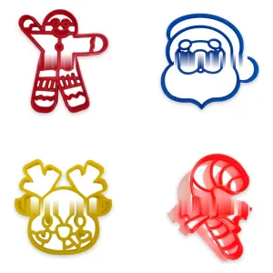 Set 4 Cortantes Navideños para Galletitas Jengibre Reno